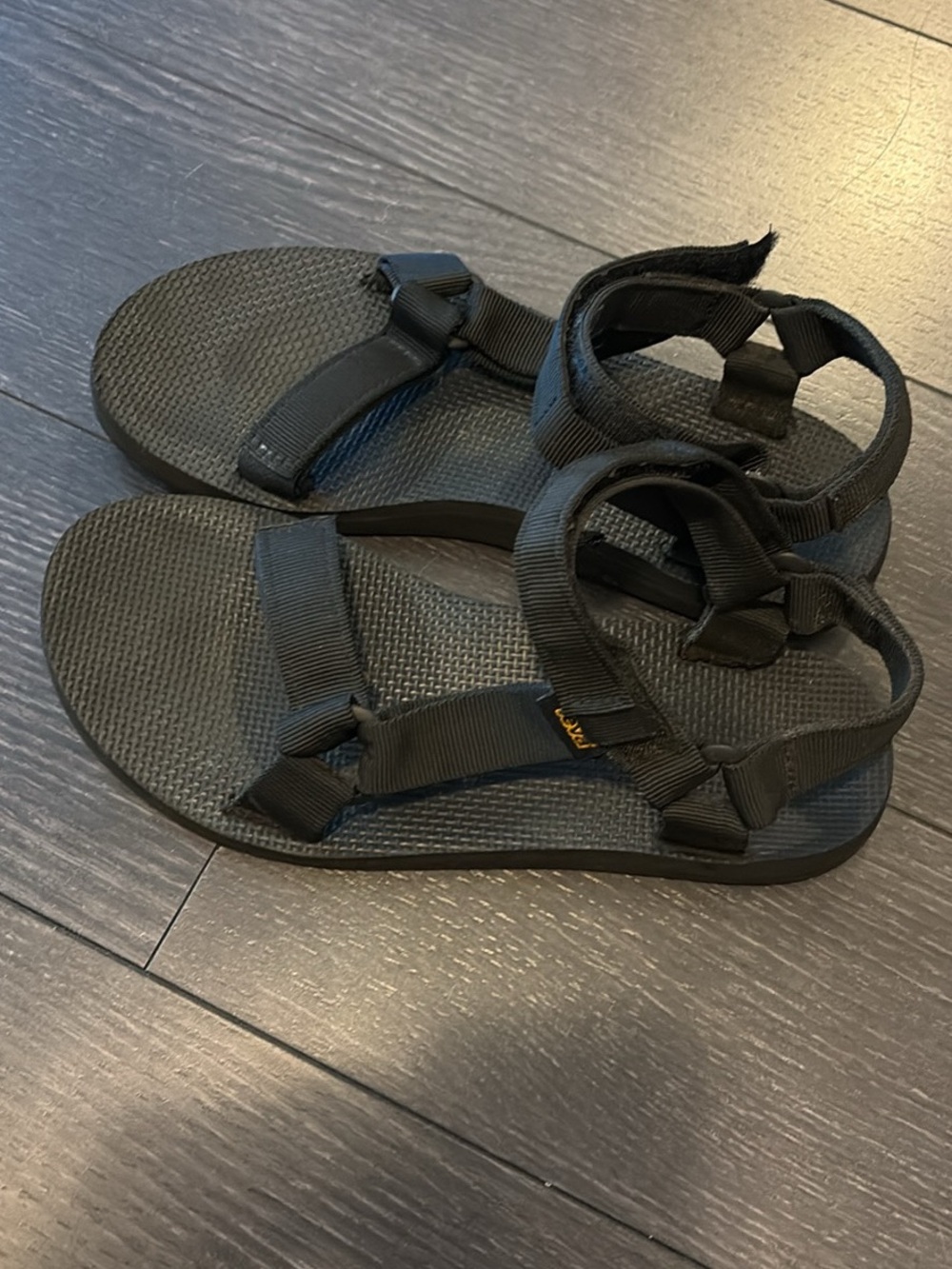 Women's Teva Black Outdoor Sport Sandals - Adjustable Strap - Picture 2 of 5